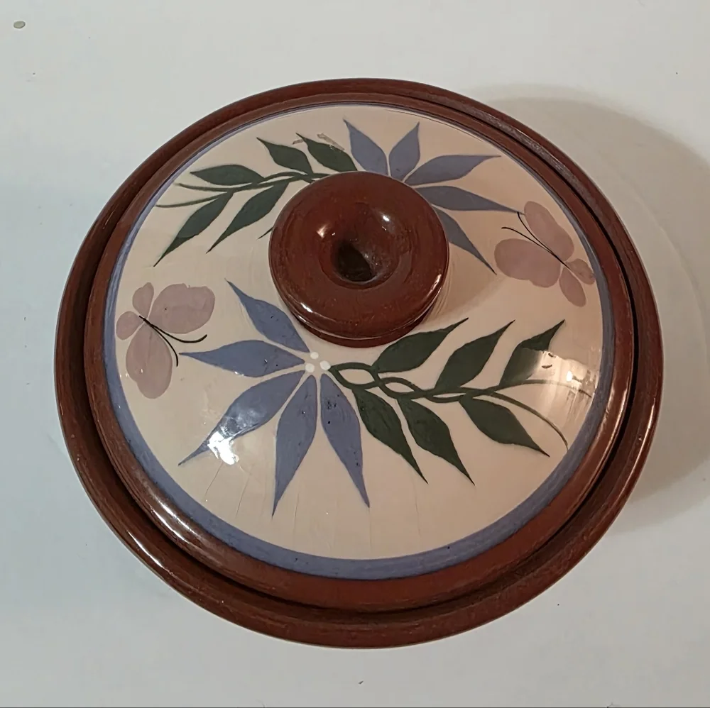 Hand Crafted Redware Pottery Casserole Mexico